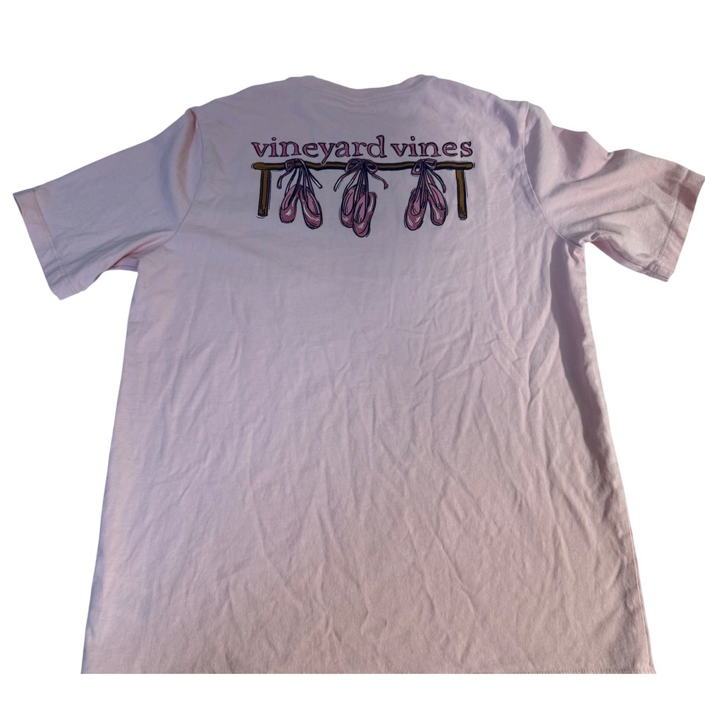 Vineyard Vines Pink Dance Ballerina Girls T Shirt Large 16 ballet pointe Graphic